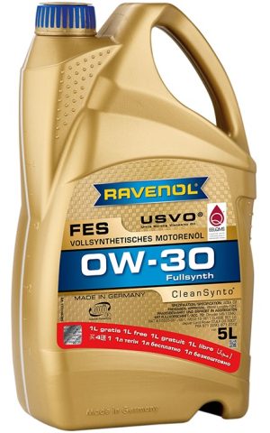 Ulei motor RAVENOL FES USVO 0W30 Promo 1111146-A05, volum 4+1 litri, sintetic – imagine produs