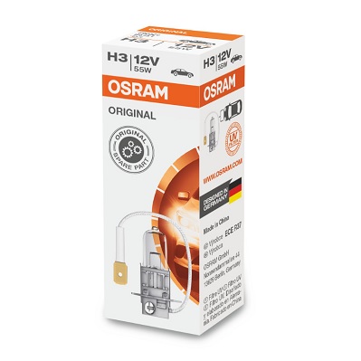 Bec far faza lunga 12 V, H3 55 W, original, OSRAM 64151 Bec far faza lunga 12 V, H3 55 W, original, OSRAM 64151 – imagine produs