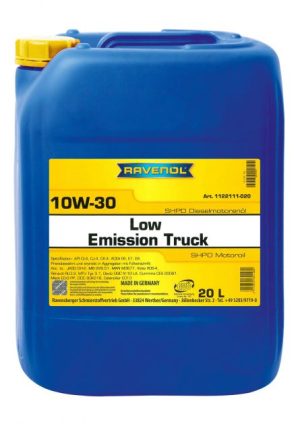 Ulei motor RAVENOL Low Emission Truck 10W30 SHPD 1122111-020, volum 20 litri, mineral – imagine produs