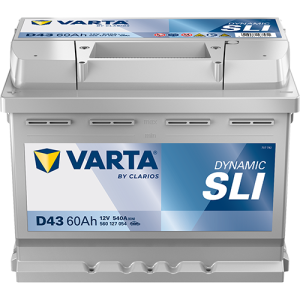 Baterie auto VARTA Dynamic SLI D43 560127054K262, 12 V, 60 Ah, 540 A, borna inversa, 242x175x190 mm – AutoRival | AutoRival