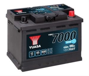 Baterie auto YUASA YBX 7000 EFB YBX7027, 12V, 65Ah, 600A, 243 x 175 x 190 mm, borna dreapta plus – imagine produs