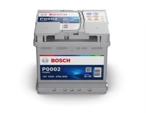 Baterie auto, de pornire, BOSCH Power Line 0092P00020, tensiune 12 V, amperaj 52 Ah, curent pornire 470 A, borna normala dreapta + – imagine produs