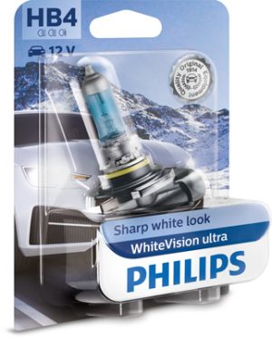 Bec far HB4 12 V, P22D 51W, blister, White Vision Ultra PHILIPS 9006WVUB1 – imagine produs