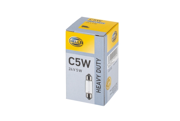 Bec auto pentru iluminare demarcare / avertizare HELLA 8GM 002 092-241, tensiune 24V, putere 5W, tip C5W, conector SV8.5-8, comanda minima 10 bucati Bec auto pentru iluminare demarcare / avertizare HELLA 8GM 002 092-241, tensiune 24V, putere 5W, tip C5W, conector SV8.5-8, comanda minima 10 bucati – imagine produs