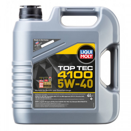 Ulei motor LIQUI MOLY Top Tec 4100 5W40 2195, volum 4 litri, sintetic Ulei motor LIQUI MOLY Top Tec 4100 5W40 2195, volum 4 litri, sintetic – imagine produs