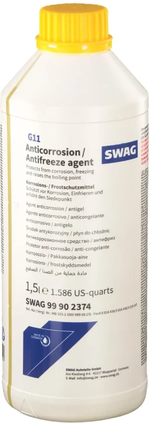 Antigel concentrat SWAG G11 99902374, volum 1.5 litri, galben – imagine produs