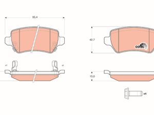 Placute frana KIA VENGA (YN) 1.6 CVVT benzina 125 cai TRW GDB1515