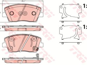 Placute frana KIA STINGER (CK) 2.0 T-GDi benzina 256 cai TRW GDB2253