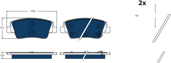 Placute frana KIA EV6 (CV) 58 electric 170 cai TRW GDB2497BTE