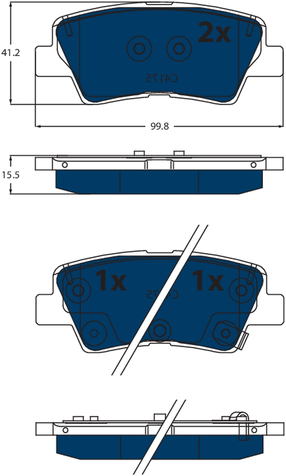 Placute frana KIA XCEED (CD) 1.6 CRDi 136 Eco-Dynamics+ Diesel/electro 136 cai TRW GDB2531BTE