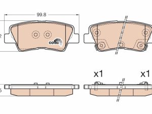 Placute frana KIA CEED (JD) 1.4 CRDi 90 diesel 90 cai TRW GDB3537