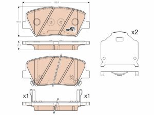 Placute frana KIA CEED (JD) 1.0 T-GDI benzina 100 cai TRW GDB3549