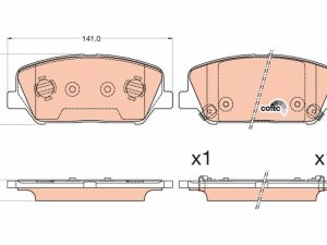 Placute frana KIA CEED (JD) 1.0 T-GDI benzina 100 cai TRW GDB3582