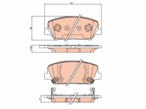 Placute frana KIA OPTIMA (FSGDS6B) 2.0 CVVL benzina 165 cai TRW GDB3621