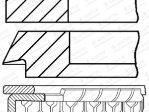 Set segmenti piston KIA VENGA (YN) 1.4 CVVT benzina 90 cai GOETZE ENGINE 08-424800-10