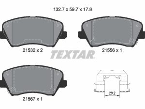 Placute frana KIA CEED (JD) 1.0 T-GDI benzina 100 cai TEXTAR 2153201