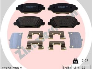 Placute frana KIA CEED (CD) 1.6 T-GDI GT benzina 204 cai ZIMMERMANN 22804.200.2