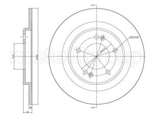 Disc frana KIA CEED Combi Van (JD) 1.4 CRDi diesel 90 cai METELLI 23-1441C