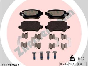 Placute frana KIA CEED (JD) 1.6 GDI benzina 135 cai ZIMMERMANN 23417.150.1