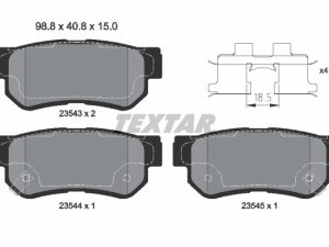 Placute frana KIA OPTIMA (FSGDS6B) 2.0 CVVT benzina 165 cai TEXTAR 2354301