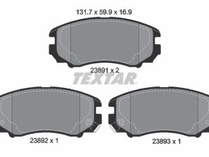 Placute frana KIA OPTIMA (FSGDS6B) 2.0 CVVT benzina 165 cai TEXTAR 2389101