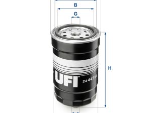 Filtru combustibil KIA CEED SW (ED) 1.6 CRDi 115 diesel 115 cai UFI 24.443.00