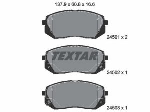 Placute frana KIA SELTOS (SP2, SP2I) 1.6 T-GDi 4WD (SP2) benzina 177 cai TEXTAR 2450101