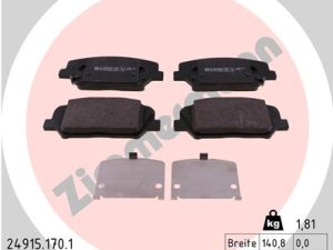 Placute frana KIA OPTIMA (JF) 1.7 CRDi diesel 141 cai ZIMMERMANN 24915.170.1