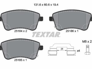 Placute frana KIA VENGA (YN) 1.4 CRDi 90 diesel 90 cai TEXTAR 2518401