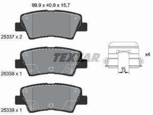 Placute frana KIA OPTIMA (JF) 1.7 CRDi diesel 141 cai TEXTAR 2533707