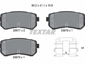Placute frana KIA OPTIMA (JF) 1.6 T-GDI benzina 179 cai TEXTAR 2567701