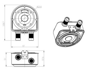 Radiator ulei motor KIA OPTIMA (JF) 2.0 CVVL benzina 163 cai NRF 31836