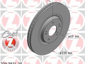 Disc frana KIA OPTIMA Sportswagon (JF) 2.0 T-GDi benzina 245 cai ZIMMERMANN 320.3824.20