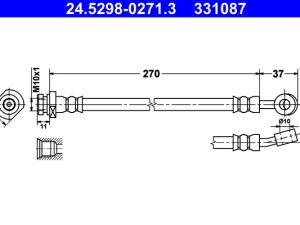 Furtun frana KIA CEED SW (ED) 1.4 benzina 105 cai ATE 24.5298-0271.3