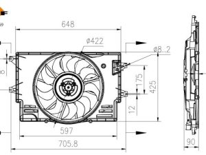 Ventilator radiator KIA CEED (CD) 1.6 CRDi 115 diesel 116 cai NRF 470069