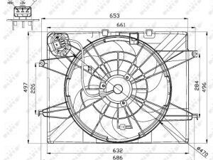 Ventilator radiator KIA OPTIMA (FSGDS6B) 2.0 benzina 170 cai NRF 47564