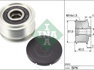 Fulie alternator KIA CEED Combi Van (JD) 1.4 CRDi diesel 90 cai INA 535 0295 10