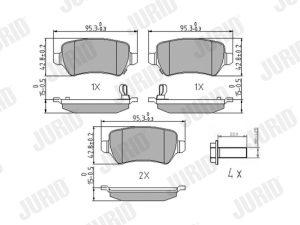 Placute frana KIA VENGA (YN) 1.4 CVVT benzina 90 cai JURID 573122J