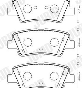 Placute frana KIA CEED (JD) 1.4 CRDi 90 diesel 90 cai JURID 573369JC