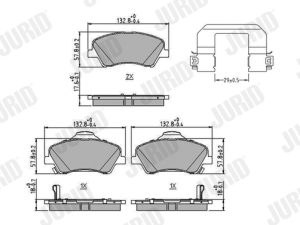Placute frana KIA STONIC (YB) 1.2 CVVT benzina 84 cai JURID 573815J