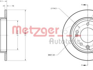 Disc frana KIA PRO CEED (ED) 2.0 benzina 143 cai METZGER 6110107