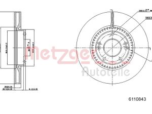Disc frana KIA PRO CEED (JD) 1.6 GT benzina 204 cai METZGER 6110843
