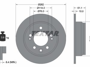 Disc frana KIA PRO CEED (ED) 2.0 benzina 143 cai TEXTAR 92161703