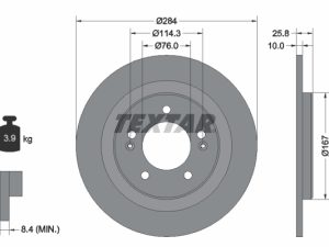 Disc frana KIA PRO CEED (JD) 1.6 GT benzina 204 cai TEXTAR 92252703