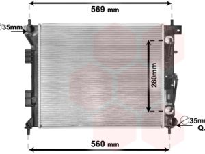 Radiator racire motor KIA CEED (JD) 1.6 CRDi 110 diesel 110 cai VAN WEZEL 82002351