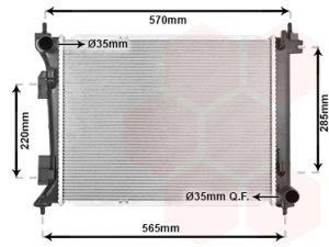 Radiator racire motor KIA STONIC (YB) 1.6 CRDi diesel 136 cai VAN WEZEL 82012739