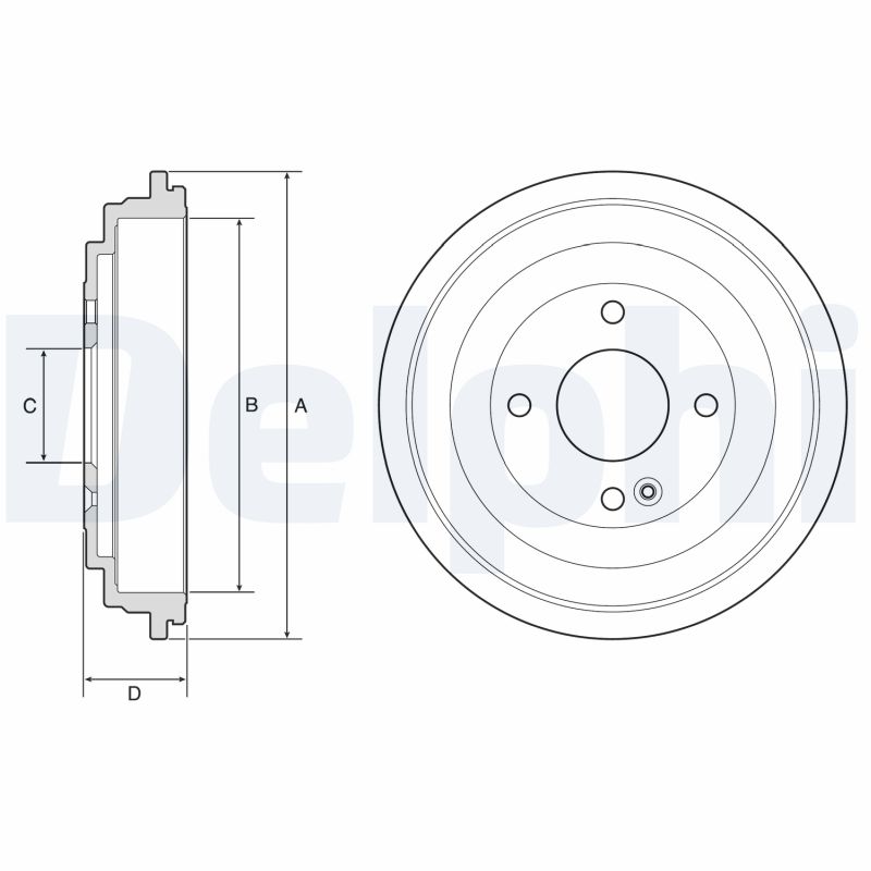 Tambur frana KIA STONIC (YB) 1.6 CRDi diesel 136 cai DELPHI BF592