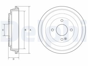 Tambur frana KIA STONIC (YB) 1.0 T-GDi benzina 120 cai DELPHI BF592