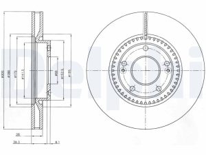 Disc frana KIA CEED Combi Van (JD) 1.4 CRDi diesel 90 cai DELPHI BG4251C
