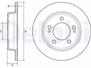 Disc frana KIA CEED Combi Van (JD) 1.4 CRDi diesel 90 cai DELPHI BG4559C